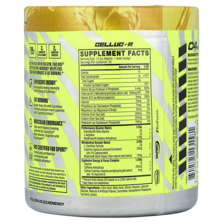 Cellucor, C4 Sport Ripped, Pre-Workout, Popsicle®, Hawaiian Pineapple, 9.5 oz (270 g) - Supply Center USA