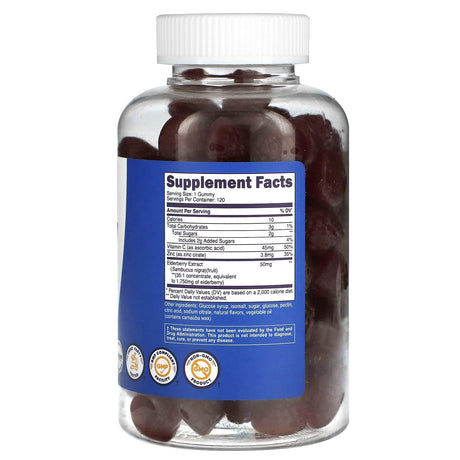 Nutricost, Kids, Elderberry, Ages 4+, 1,750 mg, 120 Gummies - Supply Center USA