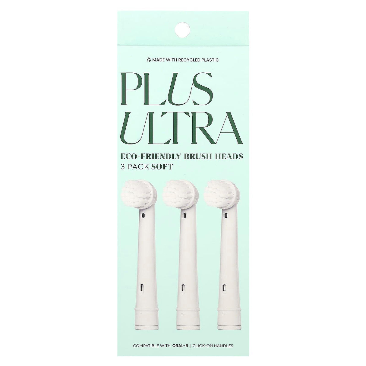 Plus Ultra, Eco-Friendly Brush Heads, Soft , 3 Pack - Supply Center USA