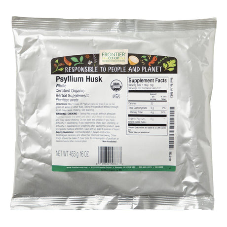 Frontier Natural Products, Whole Psyllium Husk, 16 oz (453 g) - Supply Center USA