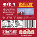 King Oscar, Wild Caught Sardine, In Extra Virgin Olive Oil with Hot Jalapeno Peppers, Hot, Two Layer, 3.75 oz (106 g) - Supply Center USA