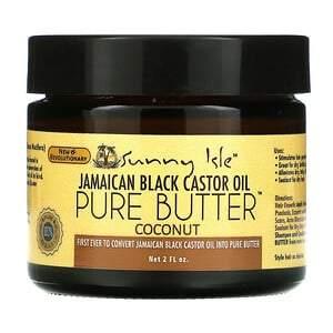 Sunny Isle, Jamaican Black Castor Oil, Pure Butter, Coconut, 2 fl oz - HealthCentralUSA