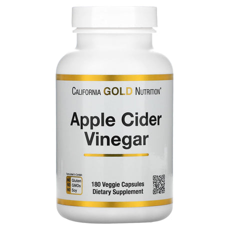 California Gold Nutrition, Apple Cider Vinegar, 180 Veggie Capsules - Supply Center USA