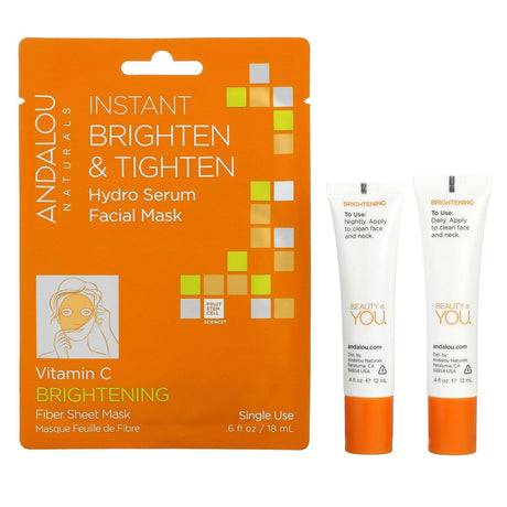 Andalou Naturals, Brightening Day to Night, 3 Piece Kit - Supply Center USA