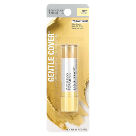 Physicians Formula, Gentle Cover, Concealer Stick, Yellow, 0.15 oz (4.2 g) - Supply Center USA