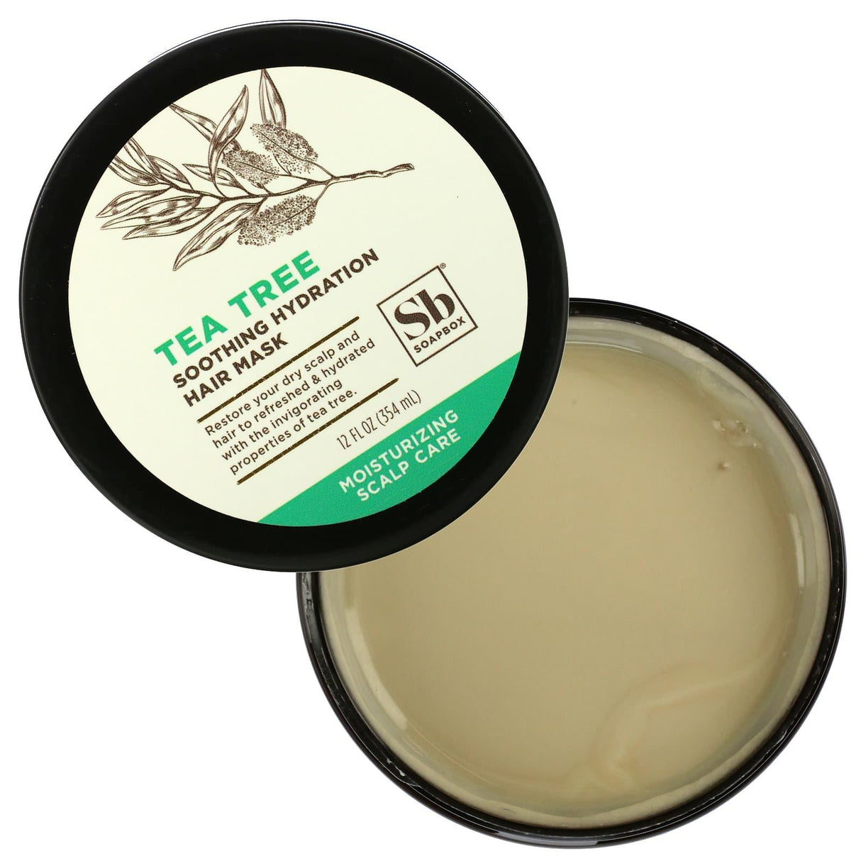 Soapbox, Soothing Hydration Hair Mask, Tea Tree, 12 fl oz (354 ml) - Supply Center USA