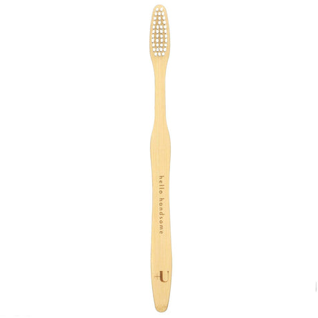 Plus Ultra, Bamboo Toothbrush, Hello Handsome, Adult, Soft, 1 Toothbrush - Supply Center USA