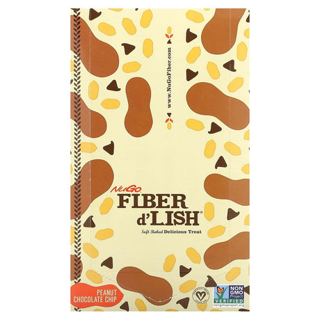 NuGo Nutrition, Fiber d'Lish, Peanut Chocolate Chip, 16 Bars 1.6 oz (45 g) Each - Supply Center USA