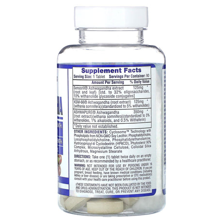 Hi Tech Pharmaceuticals, Ashwagandha, 600 mg, 90 Tablets - Supply Center USA