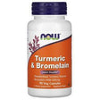 Now Foods, Turmeric & Bromelain, 90 Veg Capsules - Supply Center USA