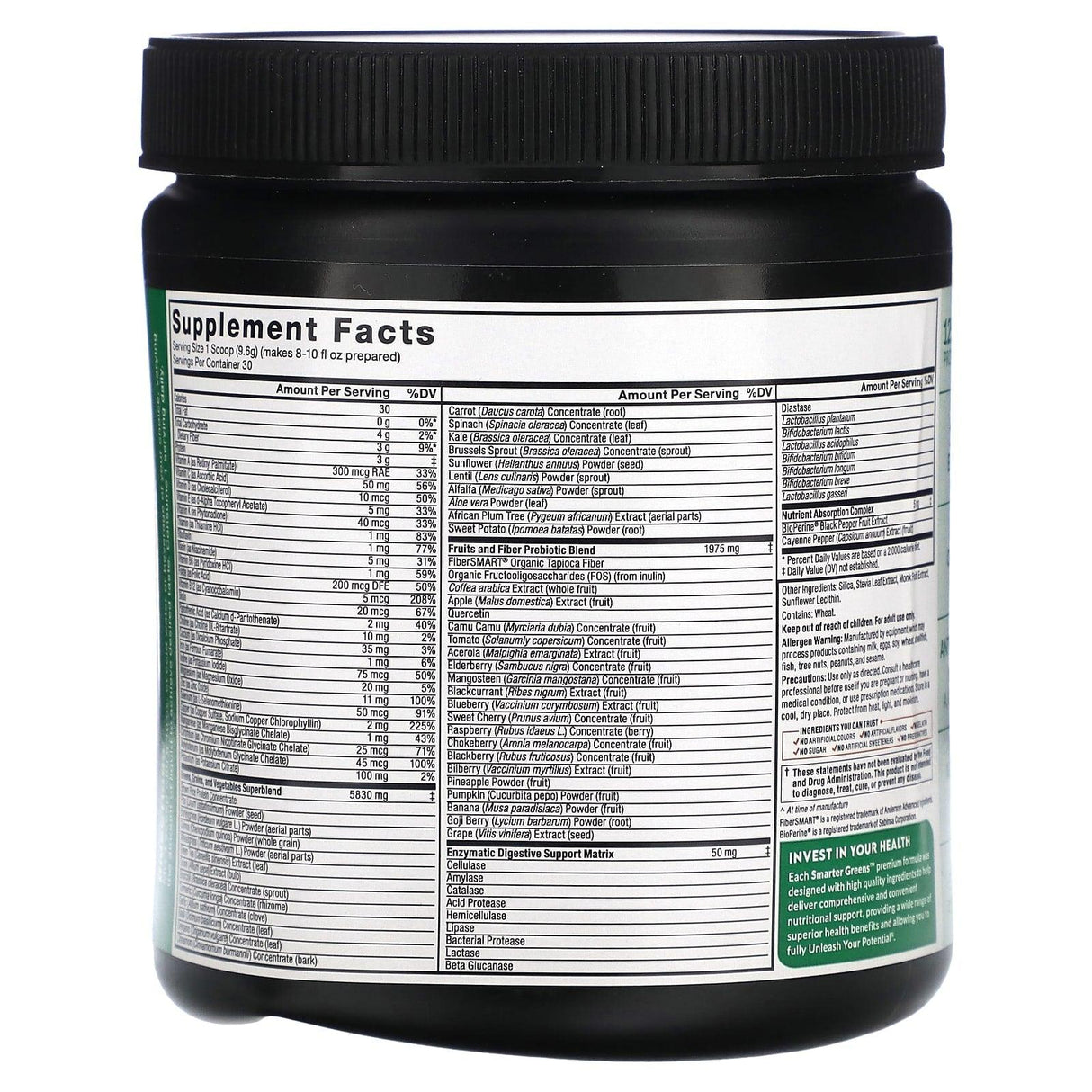 Force Factor, Smarter Greens, Daily Wellness Powder, Naturally Unflavored, 10.2 oz (288 g) - Supply Center USA