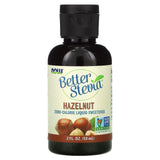 NOW Foods, Better Stevia, Zero-Calorie Liquid Sweetener, Hazelnut, 2 fl oz (59 ml) - Supply Center USA