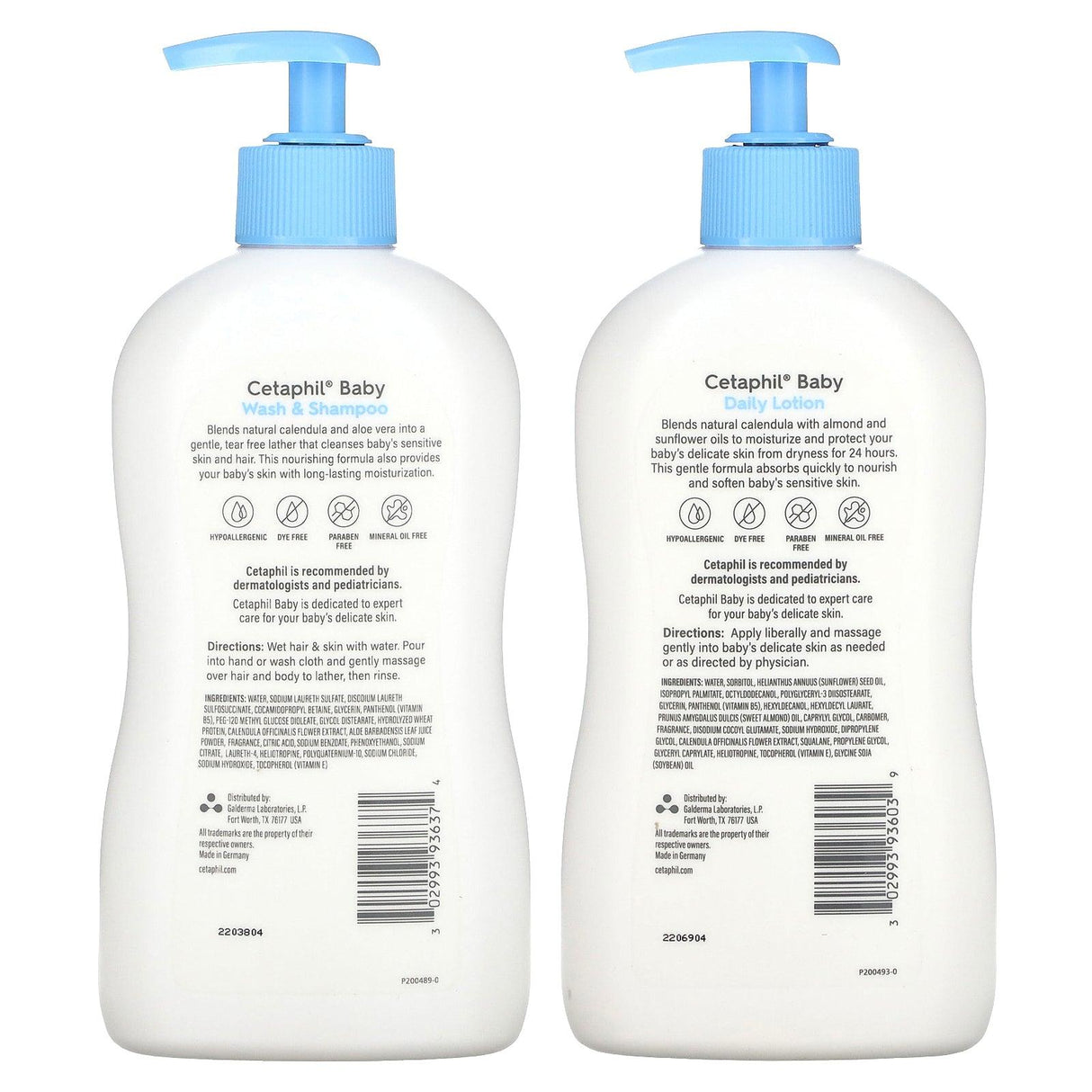 Cetaphil, Baby, Healthy Skin Essentials Set, 2 Piece Set, 13.5 fl oz (399 ml) Each - Supply Center USA