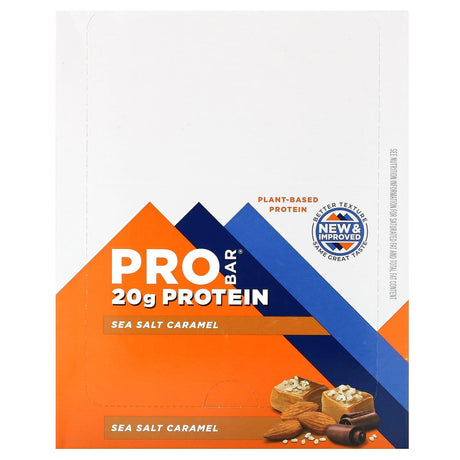 ProBar, Protein Bar, Sea Salt Caramel, 12 Bars, 2.47 oz (70 g) Each - Supply Center USA