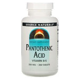 Source Naturals, Pantothenic Acid, 250 mg, 250 Tablets - Supply Center USA