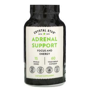 Crystal Star, Adrenal Support, 60 Vegetarian Capsules - Supply Center USA