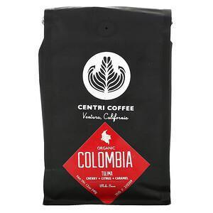 Cafe Altura, Organic Centri Coffee, Colombia Tolima, Whole Bean, Cherry + Citrus + Caramel, 12 oz (340 g) - Supply Center USA