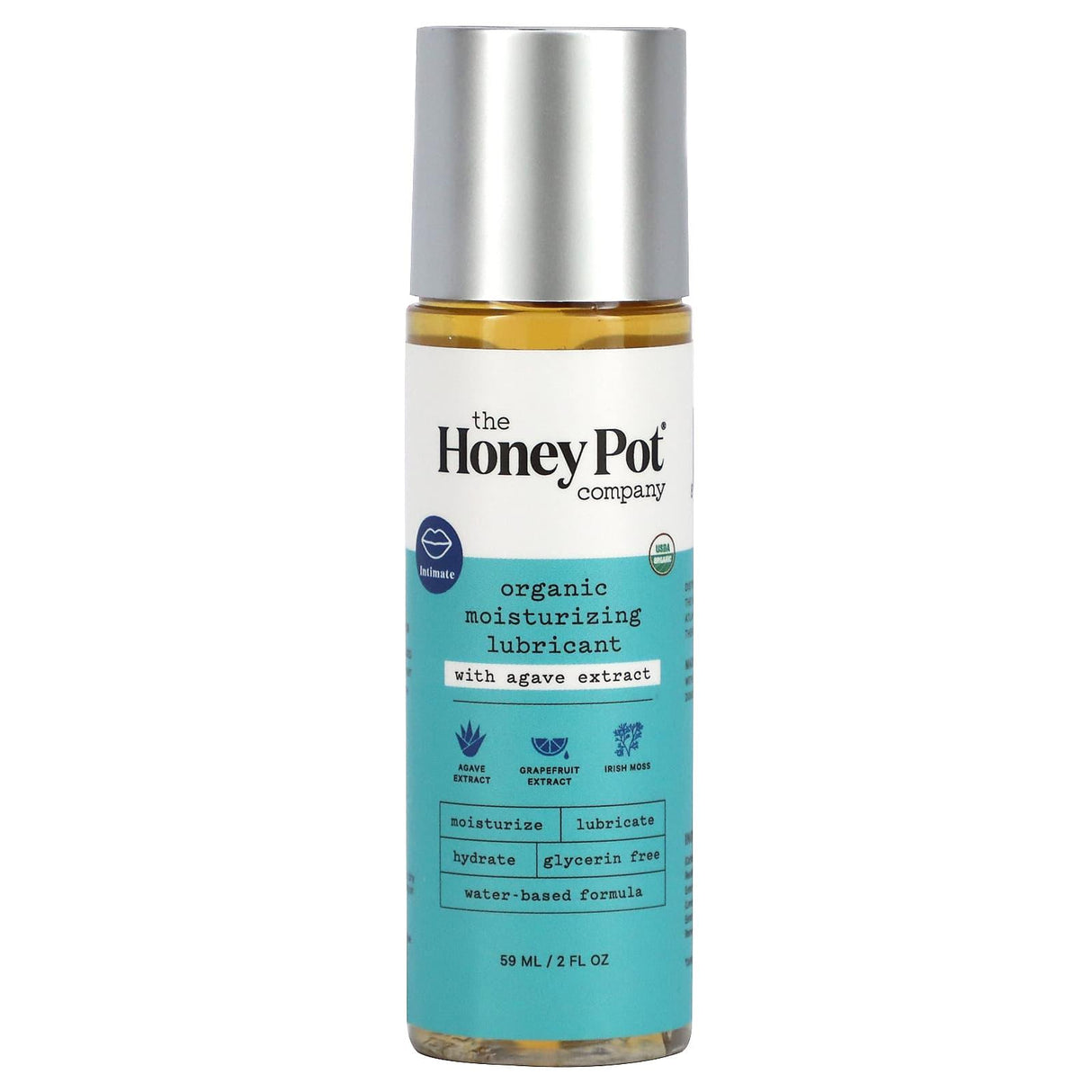 The Honey Pot Company, Organic Moisturizing Lubricant With Agave Extract, 2 fl oz, (59 ml) - Supply Center USA