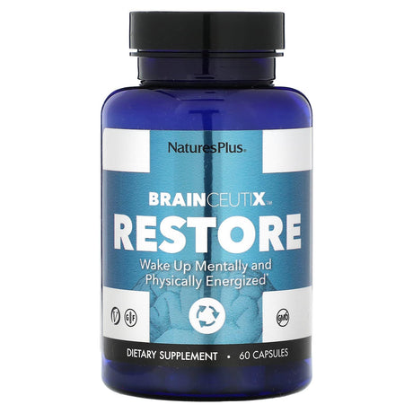 NaturesPlus, BrainCeutix Restore, 60 Capsules - Supply Center USA