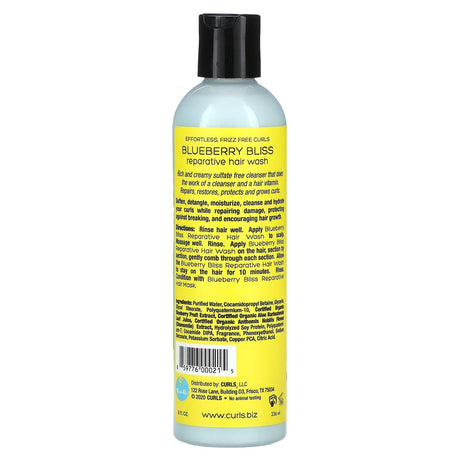 Curls, Blueberry Bliss, Reparative Hair Wash, 8 fl oz (236 ml) - Supply Center USA