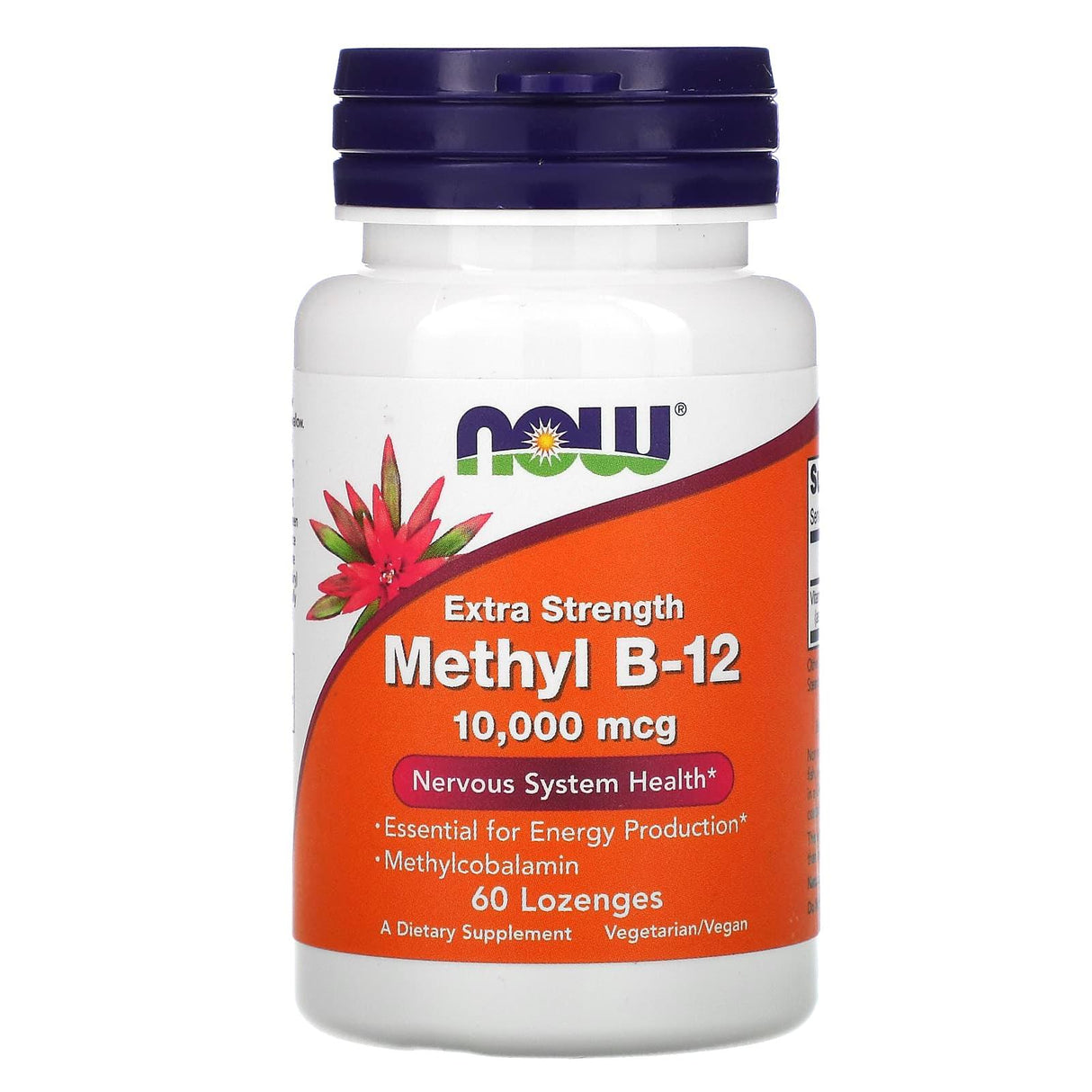 NOW Foods, Extra Strength Methyl B-12, 10,000 mcg, 60 Lozenges - Supply Center USA