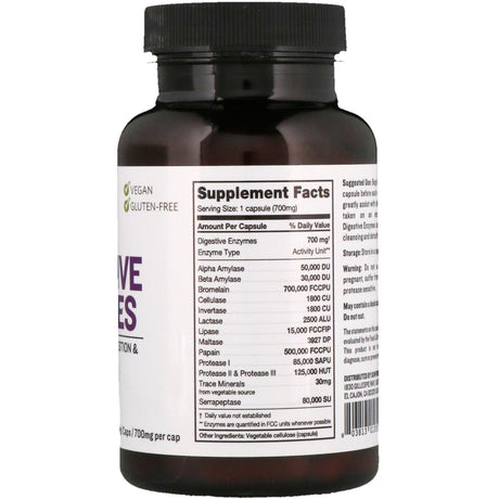 Sunfood, Digestive Enzymes, 700 mg, 90 Vegi Caps - Supply Center USA