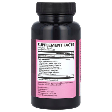 Havasu Nutrition, Women's Night Time Fat Burner + Apigenin, 60 Capsules - Supply Center USA