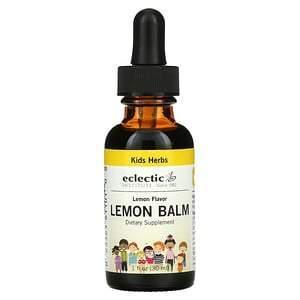 Eclectic Institute, Kids Herbs, Lemon Balm, Lemon Flavor, 1 fl oz (30 ml) - Supply Center USA