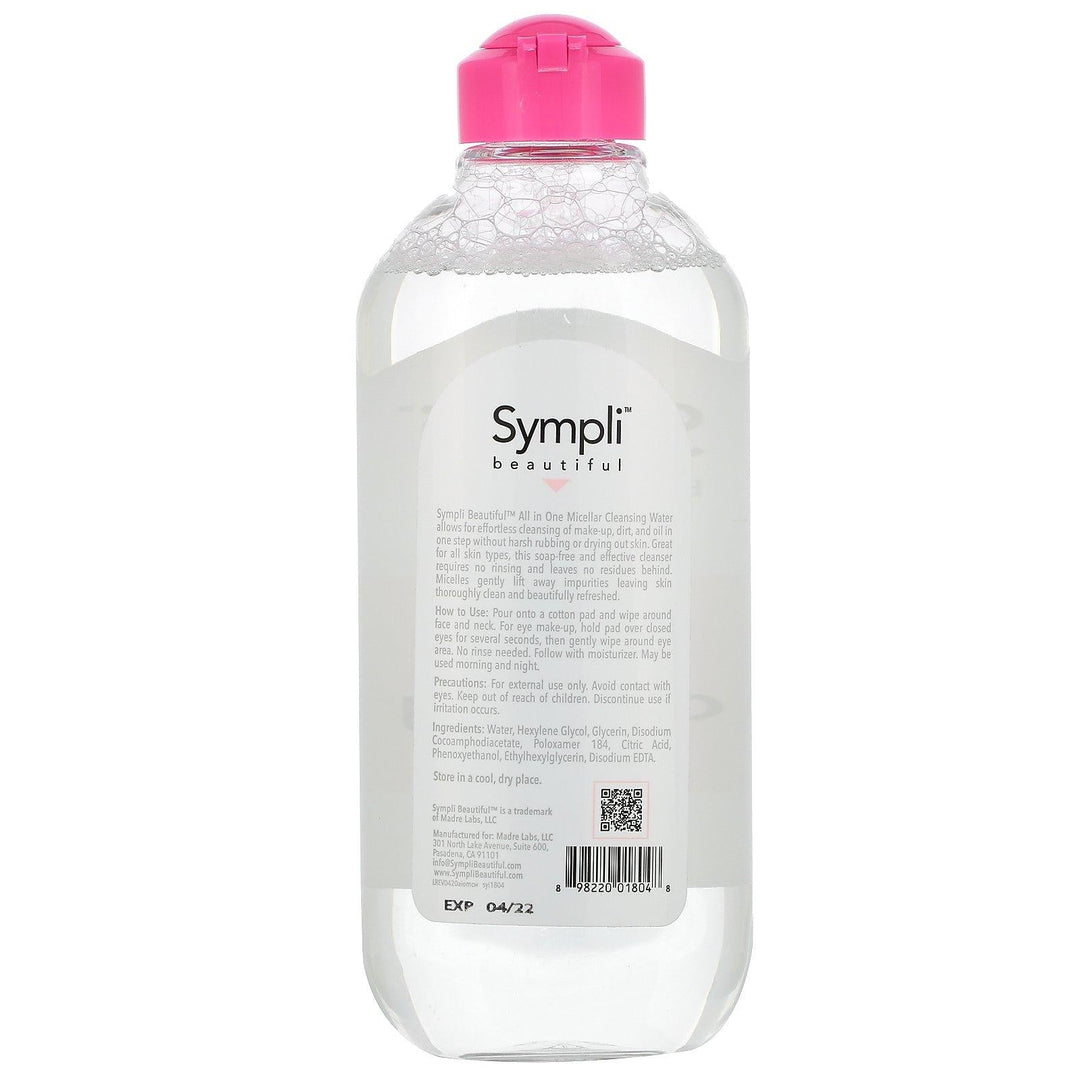 Sympli Beautiful, All In One Micellar Cleansing Water, 13.5 fl oz (400 ml) - HealthCentralUSA