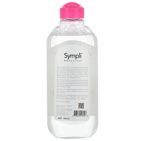 Sympli Beautiful, All In One Micellar Cleansing Water, 13.5 fl oz (400 ml) - Supply Center USA