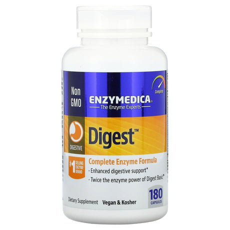 Enzymedica, Digest, Complete Enzyme Formula, 90 Capsules - Supply Center USA