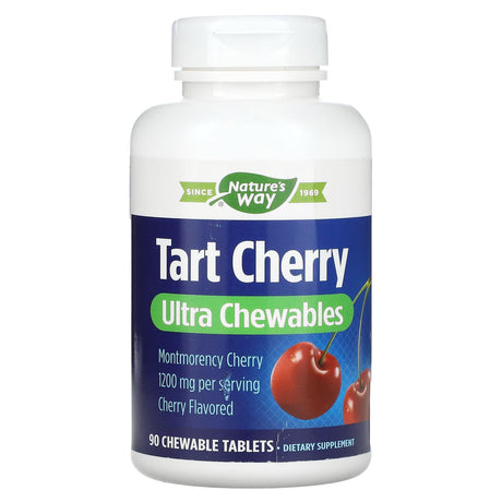 Nature's Way, Tart Cherry, Ultra Chewable, Cherry, 400 mg, 90 Chewable Tablets - Supply Center USA