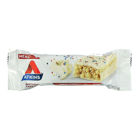 Atkins, Protein Meal Bar, Birthday Cake Bar, 5 Bars, 1.69 oz (48 g) Each - Supply Center USA