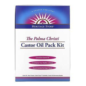 Heritage Store, The Palma Christi Castor Oil Pack Kit, 4 Piece Kit - Supply Center USA