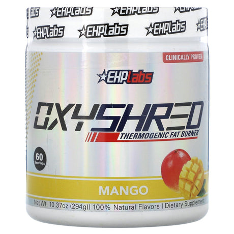 EHPlabs, OxyShred, Thermogenic Fat Burner, Mango, 10.37 oz (294 g) - Supply Center USA