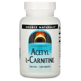 Source Naturals, Acetyl L-Carnitine, 500 mg, 120 Tablets - Supply Center USA