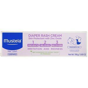 Mustela, Baby, Diaper Rash Cream 1-2-3, Fragrance Free, 3.80 oz (108 g) - Supply Center USA