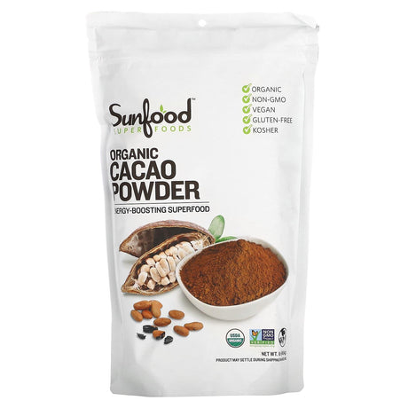 Sunfood, Organic Cacao Powder, 8 oz (227 g) - Supply Center USA