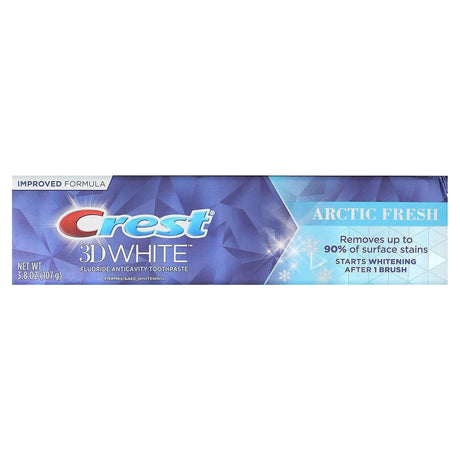 Crest, 3D White, Fluoride Anticavity Toothpaste, Arctic Fresh, 3.8 oz (107 g) - Supply Center USA