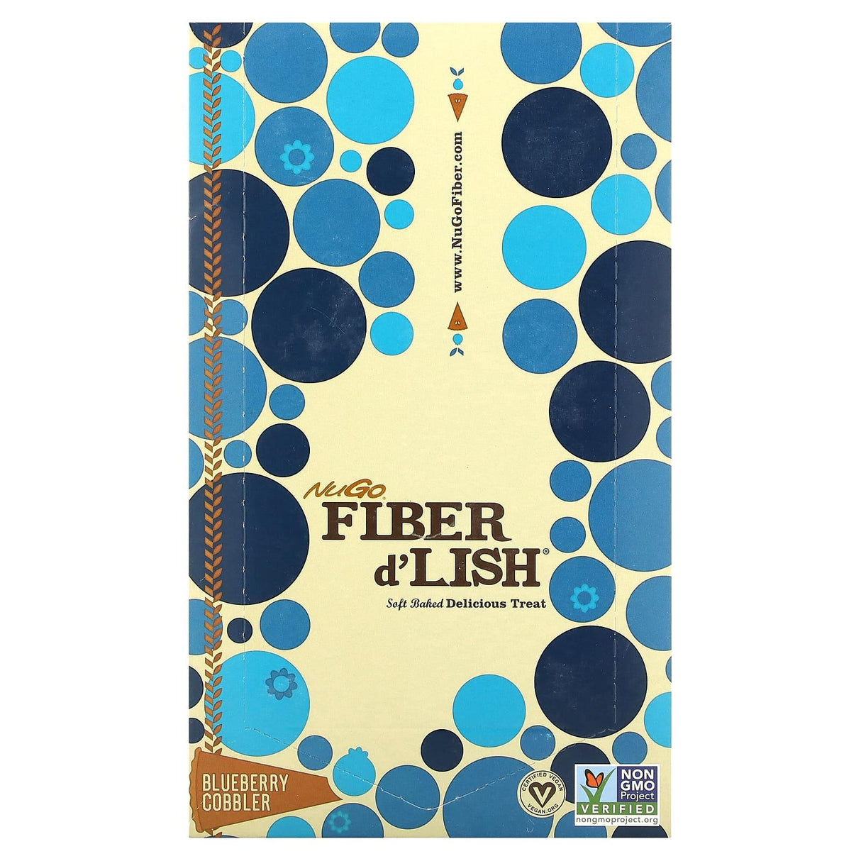 NuGo Nutrition, Fiber d'Lish, Blueberry Cobbler, 16 Bars 1.6 oz (45 g) Each - Supply Center USA