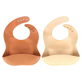 KeaBabies, Prep Silicone Bibs, 6-36 Months, Terracotta, 2 Pack - Supply Center USA