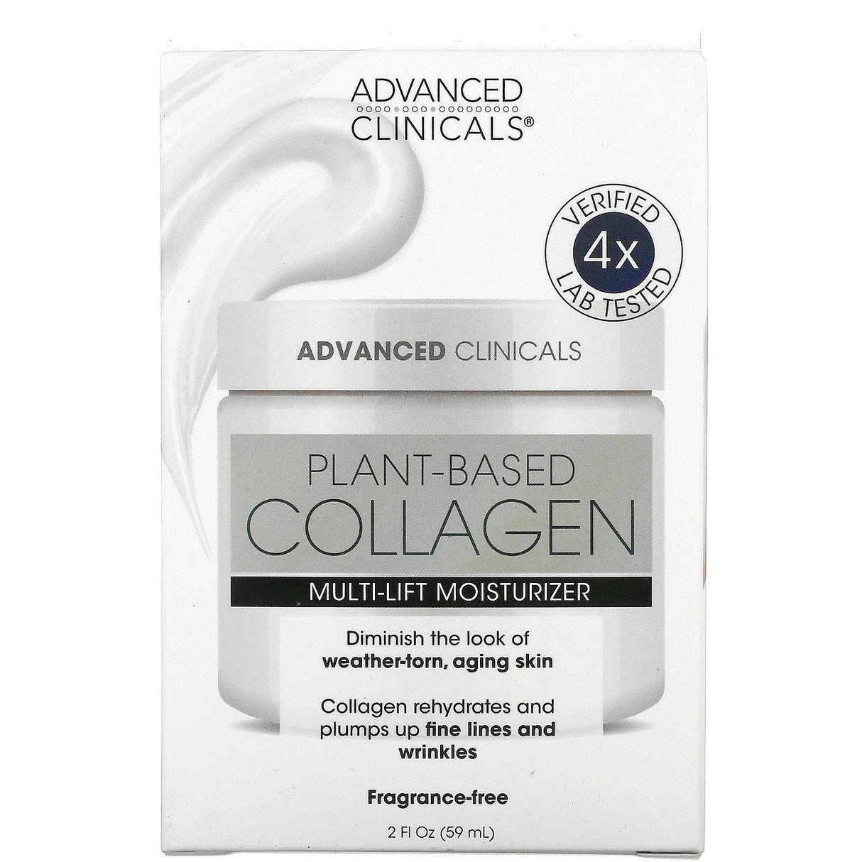 Advanced Clinicals, Plant-Based Collagen, Multi-Lift Moisturizer, 2 fl oz (59 ml) - Supply Center USA