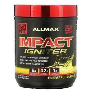 ALLMAX Nutrition, IMPACT Igniter, Pre-Workout, Pineapple Mango, 11.6 oz (328 g) - Supply Center USA