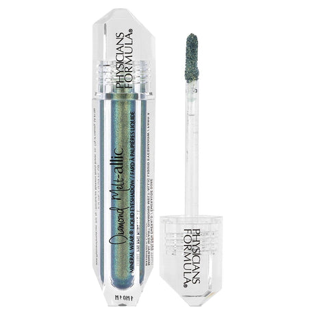 Physicians Formula, Mineral Wear, Diamond Melt-Allic Liquid Eyeshadow, Golden Emerald, 0.09 fl oz (2.8 ml) - Supply Center USA