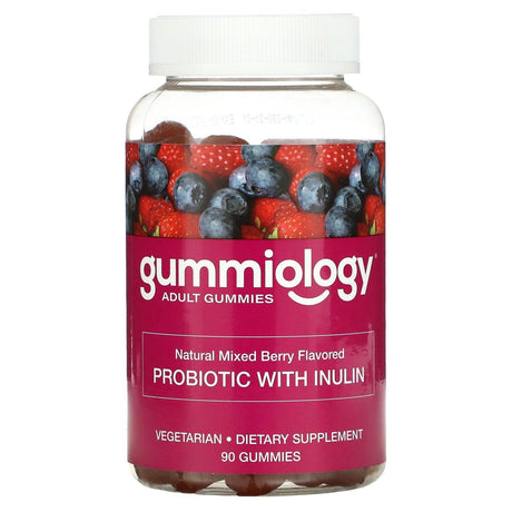 Gummiology, Probiotic with Inulin Gummies, Mixed Berry, 90 Vegetarian Gummies - Supply Center USA