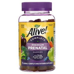 Nature's Way, Alive! Complete Premium Prenatal, Strawberry & Lemon, 75 Gummies - Supply Center USA