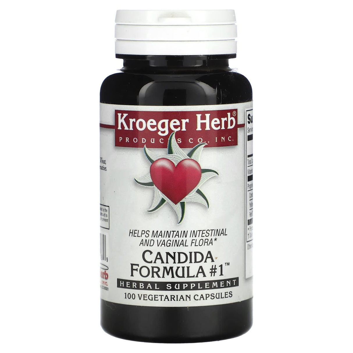 Kroeger Herb Co, Candida Formula #1, 100 Vegetarian Capsules - Supply Center USA