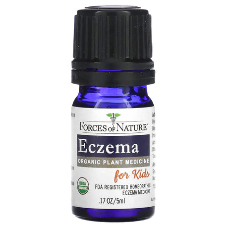 Forces of Nature, Eczema Organic Plant Medicine , For Kids, 0.17 fl oz (5 ml) - Supply Center USA