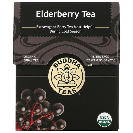 Buddha Teas, Organic Herbal Tea, Raspberry Leaf, 18 Tea Bags, 0.83 oz (24 g) - Supply Center USA