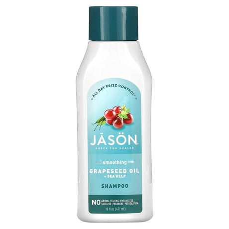 Jason Natural, Smooth Shampoo, Grapeseed Oil + Sea Kelp, 16 fl oz (473 ml) - Supply Center USA